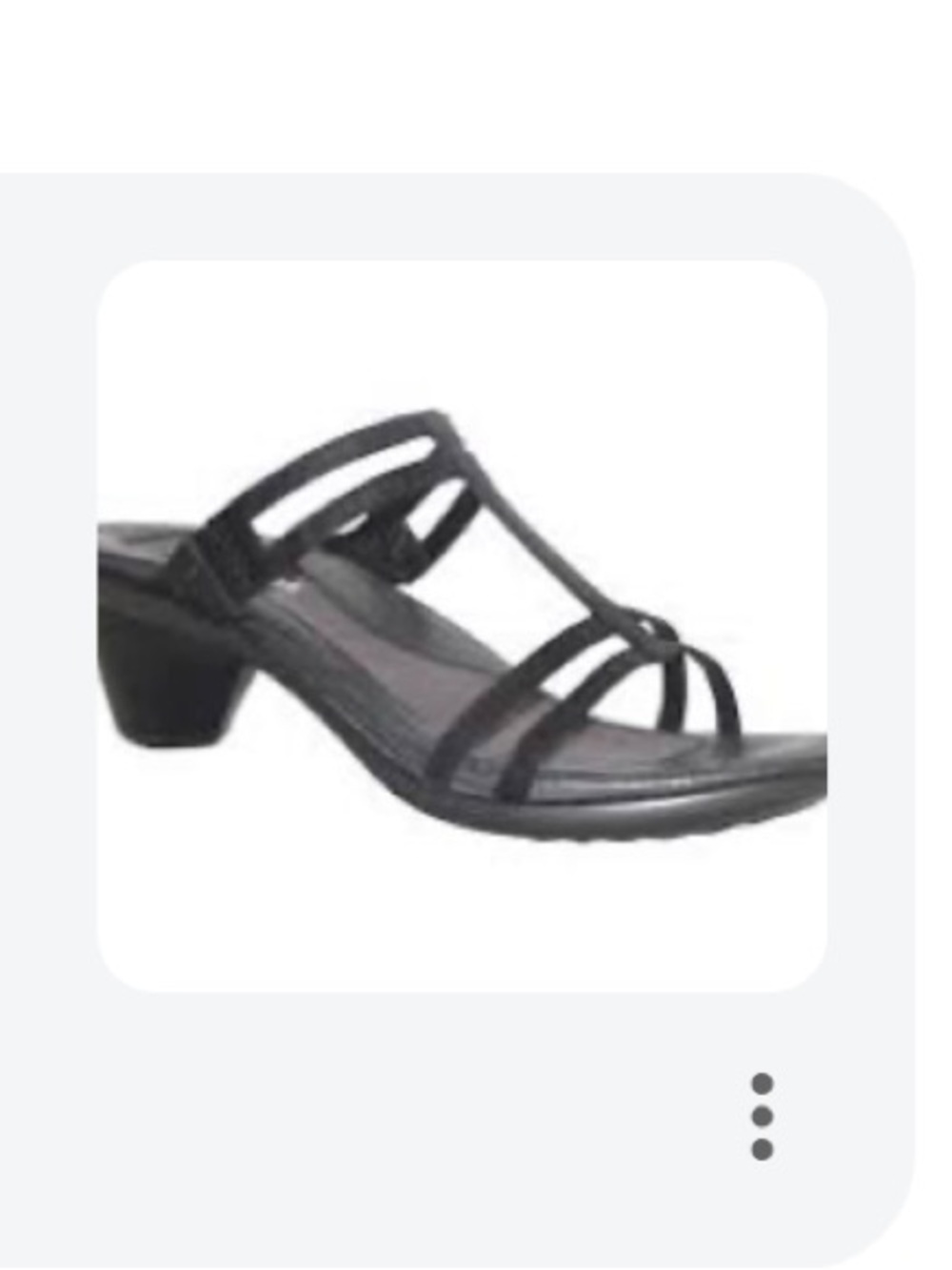 Naot Loop Black Strappy Comfort Slide Heel